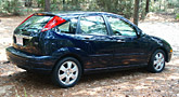 Rear view of car