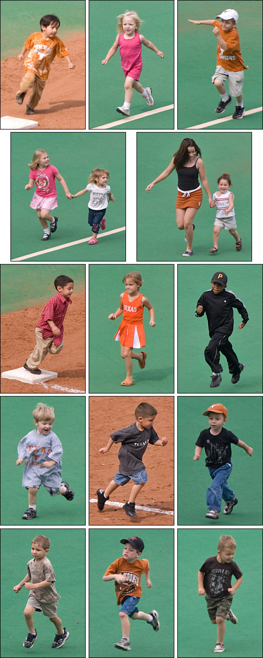 [Kids running the bases]
