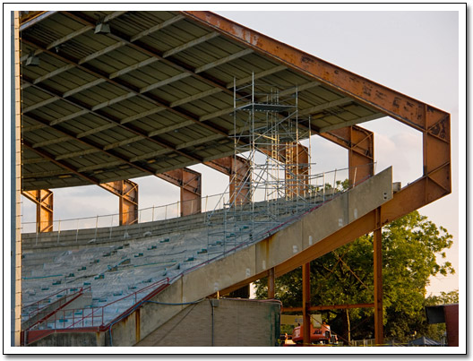 [Top of the grandstand]