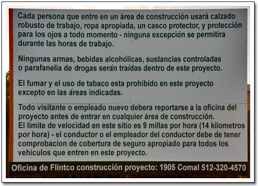 [Construction sign]