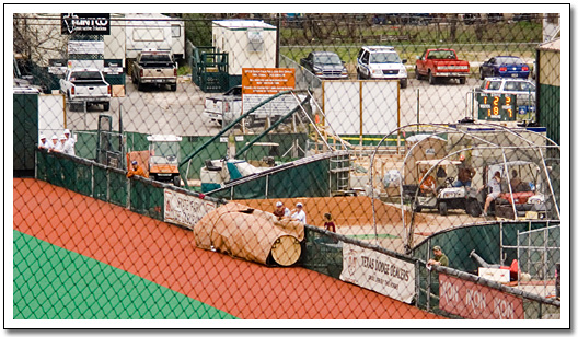 [The visiting team bullpen]