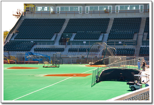 [1b dugout and playing surface]