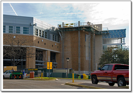 [View from outside, behind home plate]