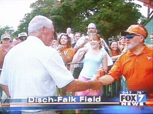 [Photo of Coach 
Garrido and Dad]