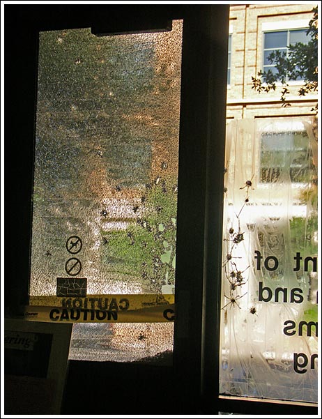 [Inside view of door]