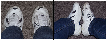 Mismatched shoes